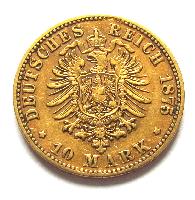 Hessen 10 M 1875 H