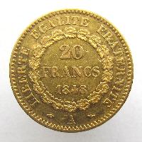 Frankreich 20 Franken 1848 A