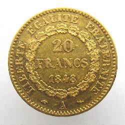 Франция 20 франков 1848 А
