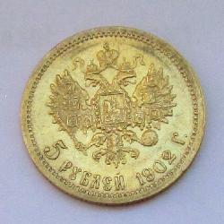 Russland 5 Rubel 1902 AR