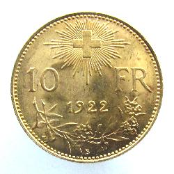 Швейцария 10 франков 1922