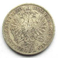 Rakousko-Uhersko 1 FL 1863 A, original