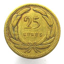 Turecko 25 kurush 1956