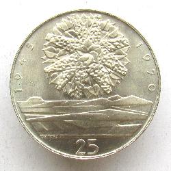 Tschechoslowakei 25 CZK 1970