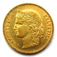 Швейцария 20 франков 1896 В