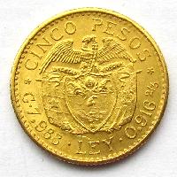 Kolumbien 5 Pesos 1925