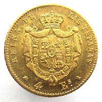 Spanien 4 Eskudo 1865