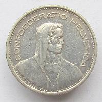 Švýcarsko 5 franků 1933 B