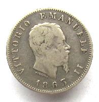 Itálie 1 lira 1863 M BN
