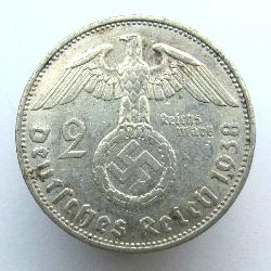 Germany 2 RM 1938 F