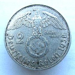 Germany 2 RM 1938 A