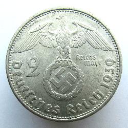 Germany 2 RM 1939 D