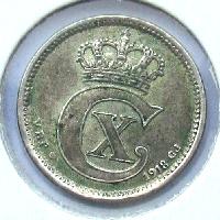 Denmark 10 ore 1918