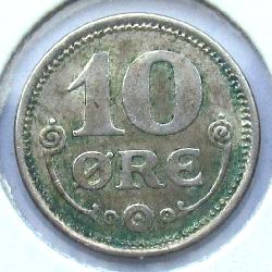 Denmark 10 ore 1918