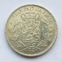 Бельгия 5 франков 1869
