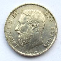 Belgium 5 Fr 1869