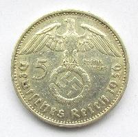 Deutschland 5 RM 1936 F