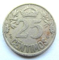 Španělsko 25 centimů 1925