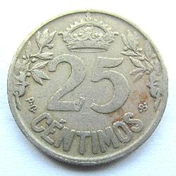 Španělsko 25 centimů 1925