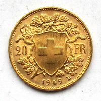 Švýcarsko 20 Fr 1949 B