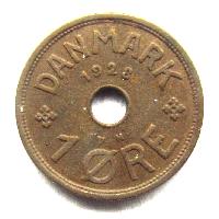 Denmark 1 ore 1928