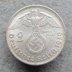 Germany 2 RM 1939 D