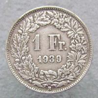 Швейцария 1 франк 1939 B