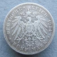 Bavaria 5 Мark 1904 D