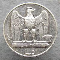 Италия 5 лир 1927