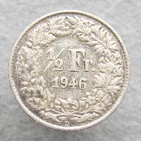 Швейцария 1/2 франка 1946 B