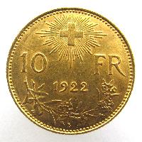 Schweiz 10 Fr 1922