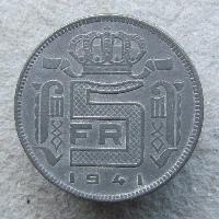 Belgien 5 Fr 1941
