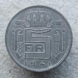 Belgien 5 Fr 1941
