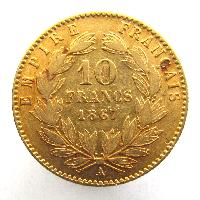 Frankreich 10 Frank 1867 А