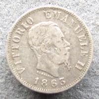 Италия 50 чентезимо 1863 M BN