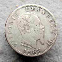 Itálie 20 centesimo 1863 M BN
