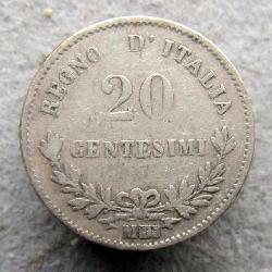 Italy 20 centesimo 1863 M BN