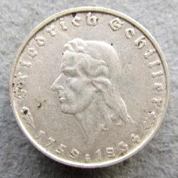 Deutschland 2 RM 1934 F