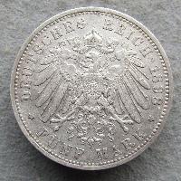 Württemberg 5 Mark 1898 F