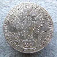Rakousko-Uhersko 20 kreuzer 1806 B