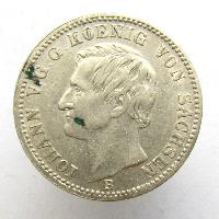 Saxony 1/6 thaler 1870 B