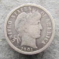 USA 10 cent 1901 O