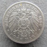 Bavaria 5 Мark 1898 D