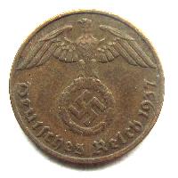 Германия 1 Rpf 1937 F