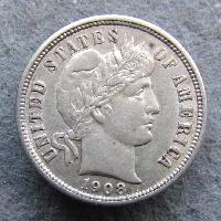 USA 10 cent 1908
