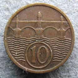 Tschechoslowakei 10 Heller 1935