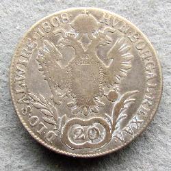 Austria Hungary 20 kreuzer 1808 A