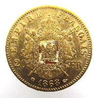 Frankreich 20 Frank 1868 BB