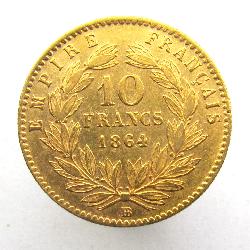 Frankreich 10 Franken 1864 BB