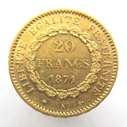Frankreich 20 Franken 1871 A